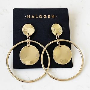 🆕 Halogen Gold Frontal Hoop Earrings